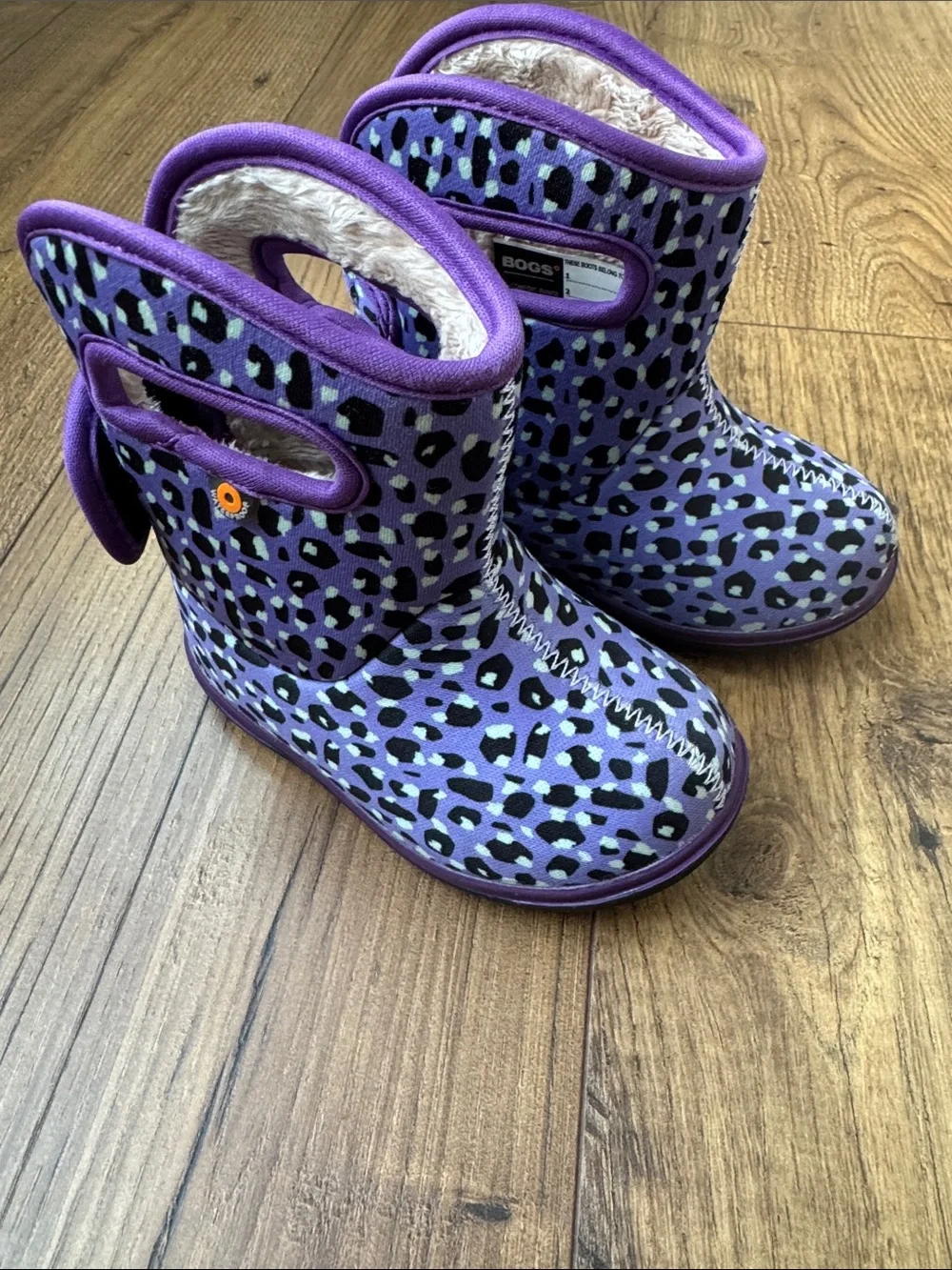 Baby Bogs toddler boots, purple, size 6